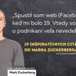 19 inšpiratívnych citátov od Marka Zuckerberga